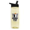 Garyline® Flair Tritan® Bottle with Flip-Straw Lid - 26 oz. - Transparent pastel yellow